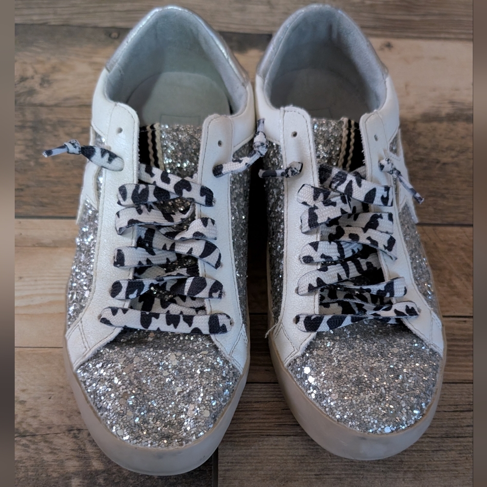 Shushop Paris Kids Silver Sparkles Size 2